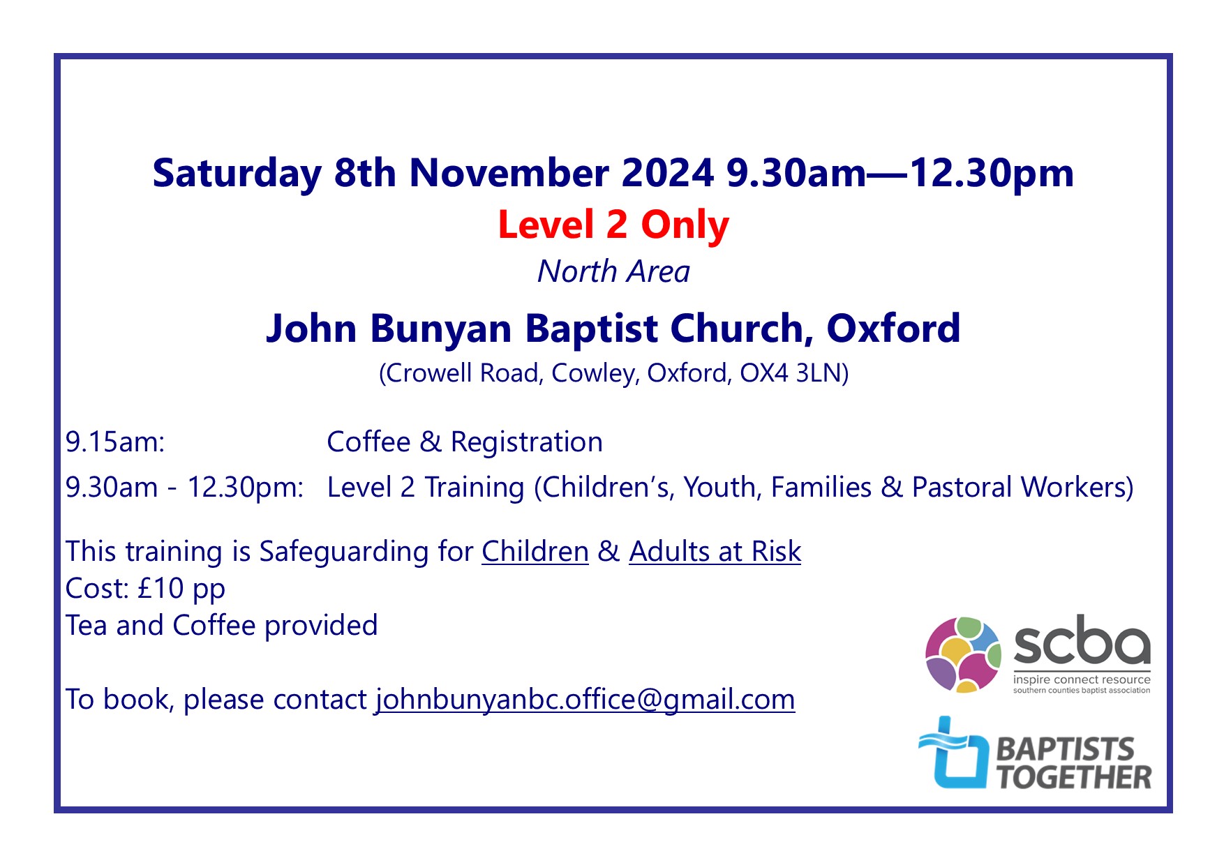 John Bunyan Safeguarding Train